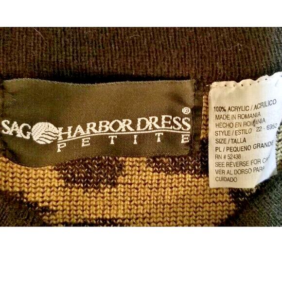 Sag Harbor Women's Leopard Print Long Cardigan Open Front Long Sleeve Size P/L - Picture 5 of 6